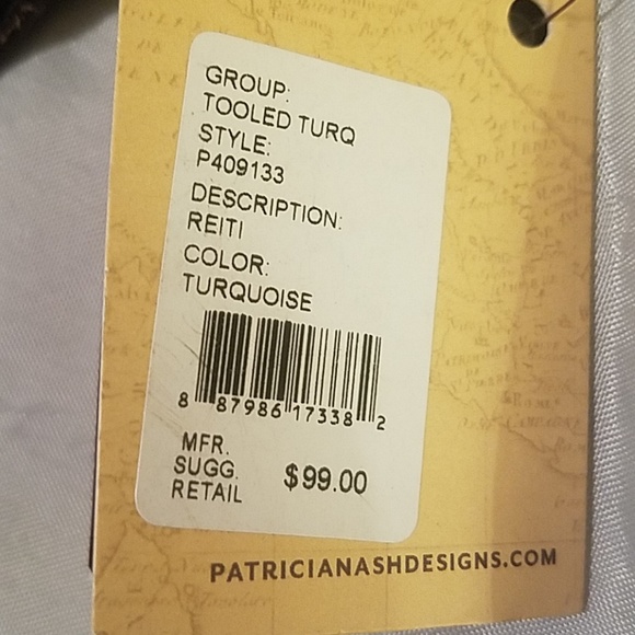 Patricia Nash wallet tooled turquoise NWT - Picture 3 of 6